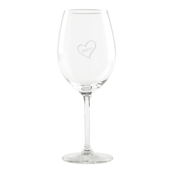 Weinglas als romantisches Geschenk