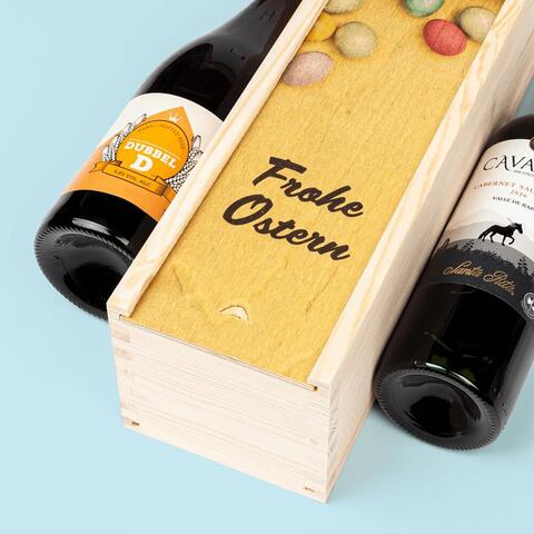 Weinkiste Ostergeschenk Weinkiste Ostergeschenk