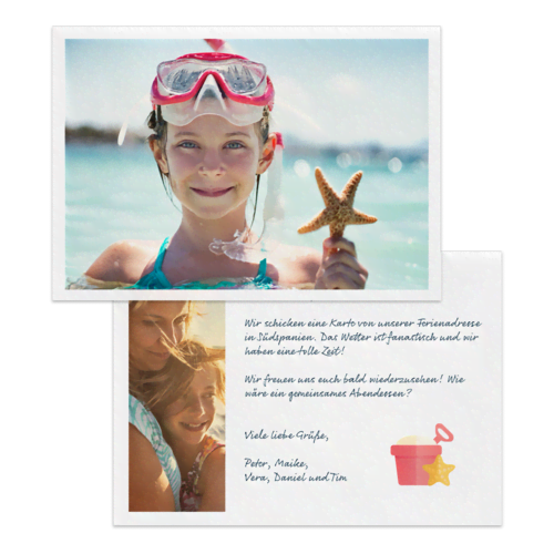 Einfache Karte im A6 Querformat