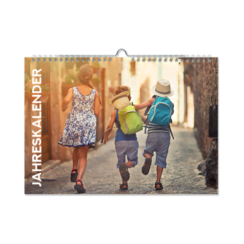 Jahreskalender A4 im Querformat 