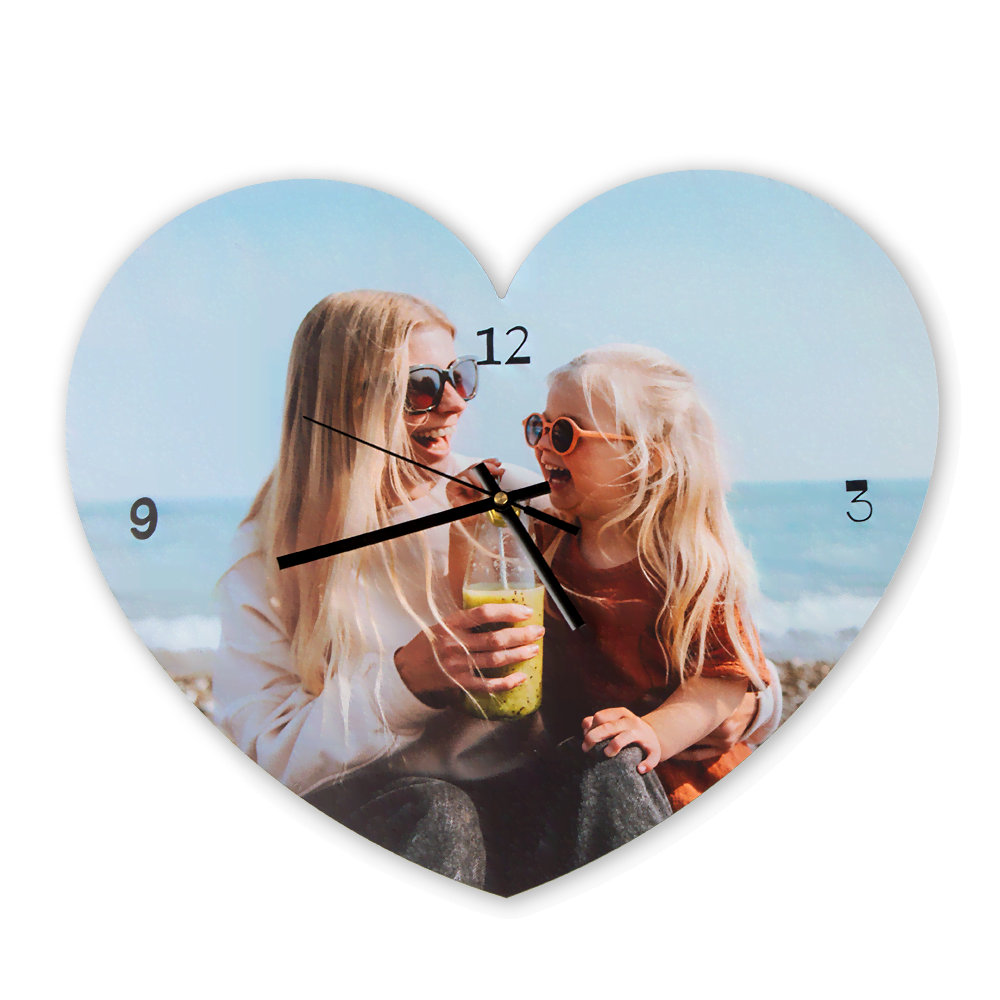 Uhr mit Foto Herz Uhr mit Foto Herz
