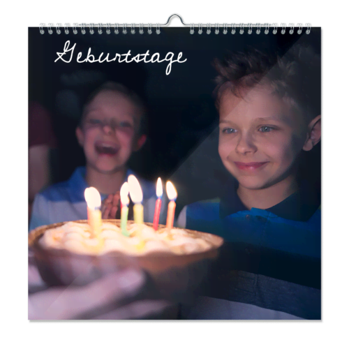 30x30 Geburtstagskalender Vorderseite