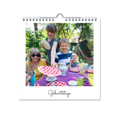 21x21 Geburtstagskalender Vorderseite 21x21 Geburtstagskalender Vorderseite