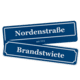 Strassenname unterschreiben
