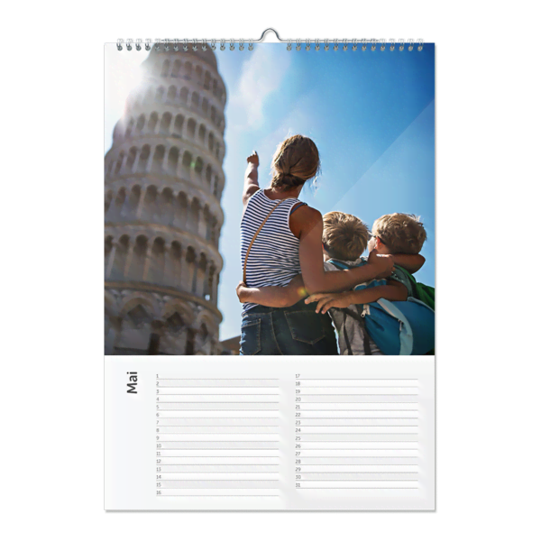 Geburtstagskalender A3 Hochformat aufgeschlagen
