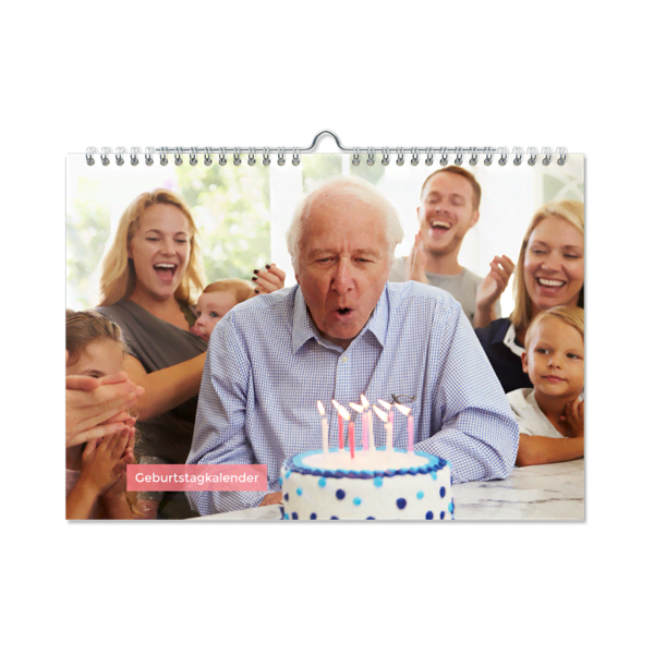 Geburtstagskalender A4 Querformat 