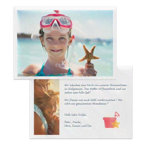 Einfache Karte welche als Set verkauft wird