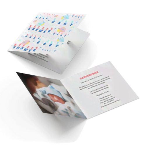 Gefaltete Karte im 14x14 Format