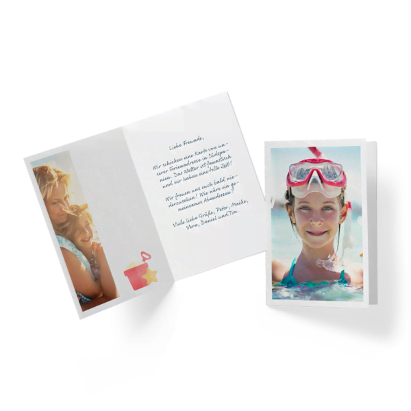 Gefaltete Karte A5 Hochformat