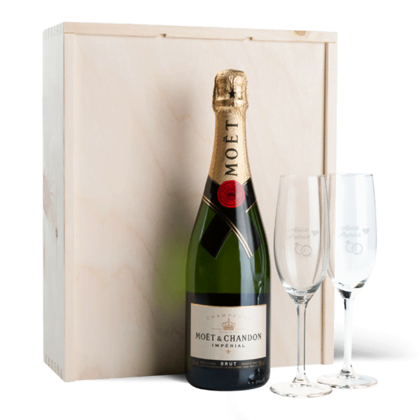 Geschsenkset mit Champagner