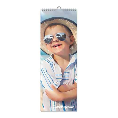Jahreskalender 15x42 Hochformat 