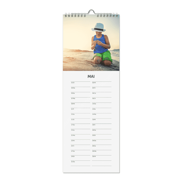 Jahreskalender 15x42 Hochformat