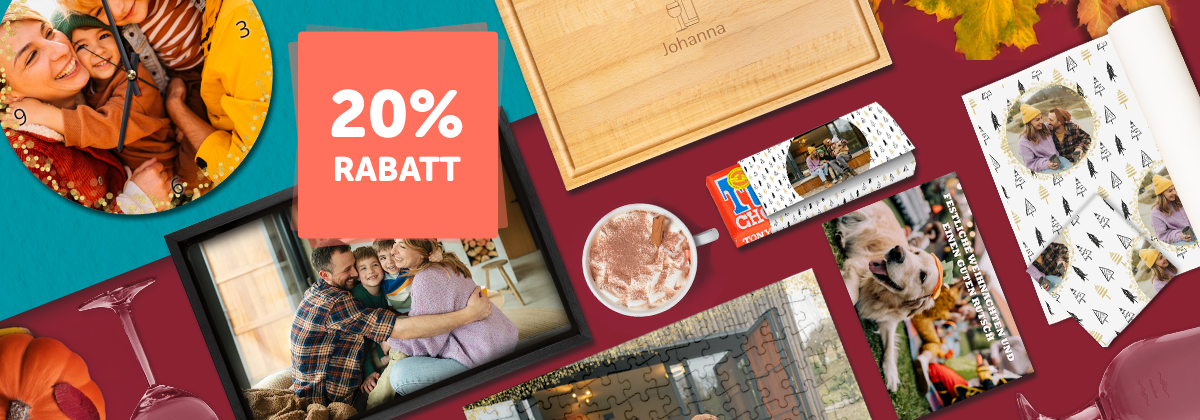 20% Rabatt auf Geschenke und Karten