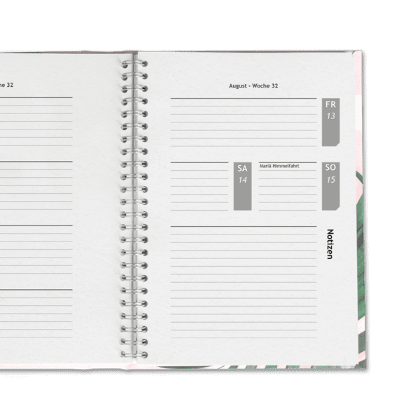 Terminkalender Deluxe A5 offen