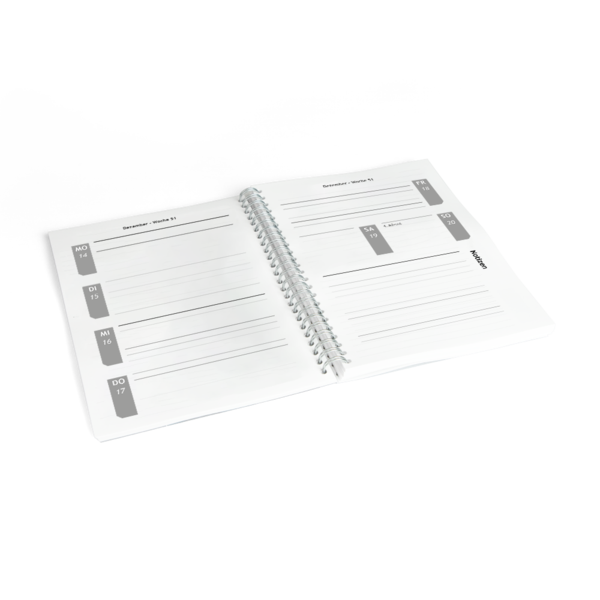 Terminkalender Spiral A5 offen