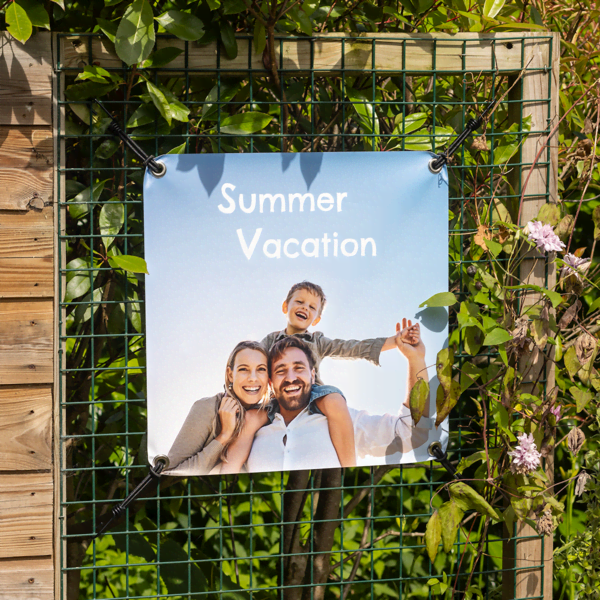 Ihr Foto als Gartenposter im Garten Ihr Foto als Gartenposter im Garten