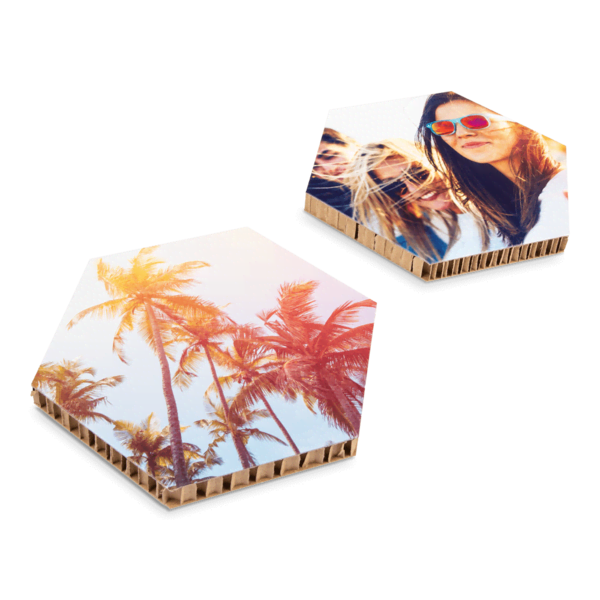 Foto auf Karton Hexagon