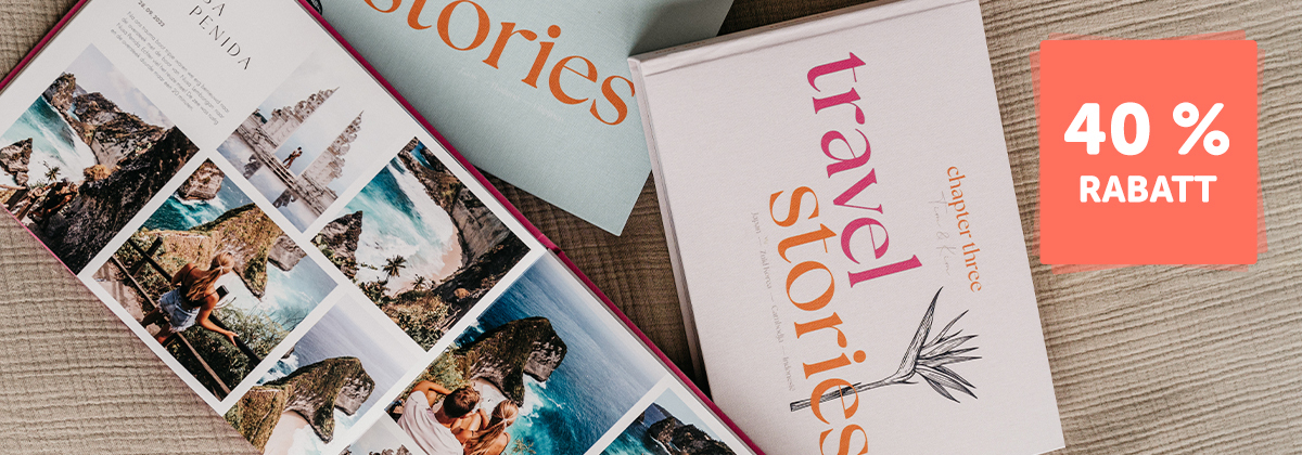 40% Rabatt auf alle Fotobücher!