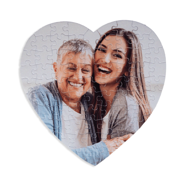 Fotopuzzle mit Herzform Puzzle selber gestalten