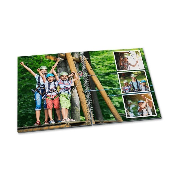 Fotobuch mit Spiralbindung A5 Hochformat aufgeschlagen