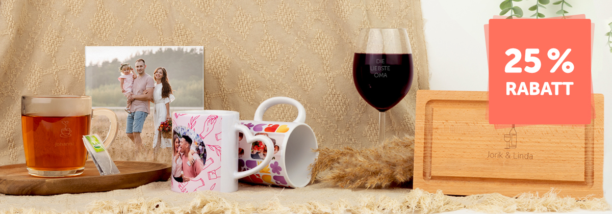 Geschenkaktion: 25% Rabatt auf verschiedene Geschenke!