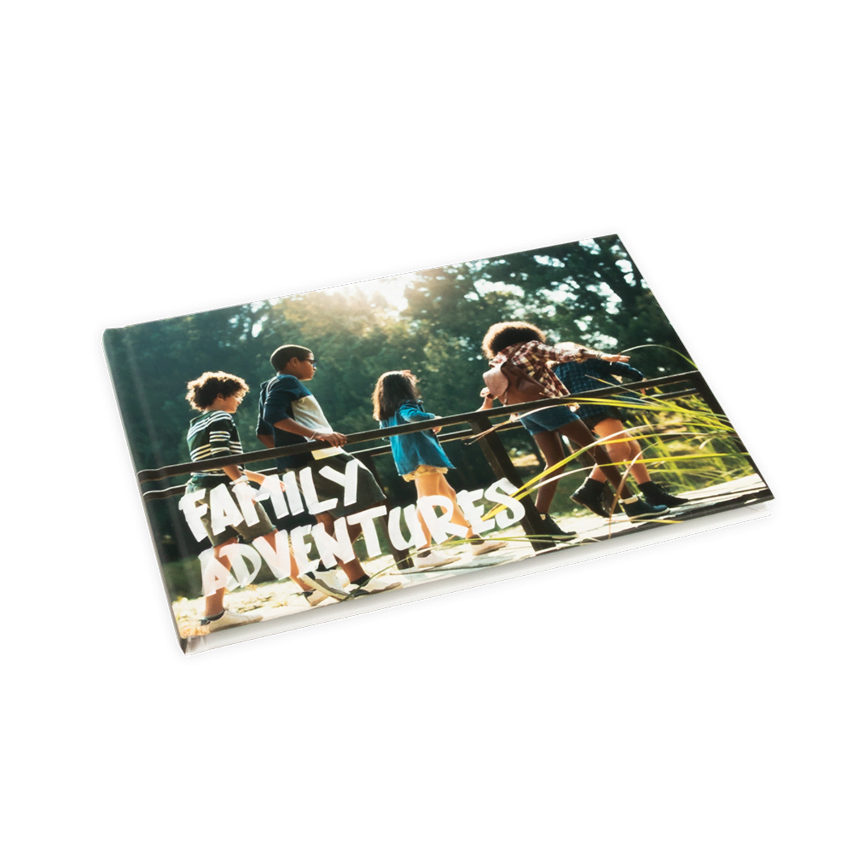 Fotobuch mit Hardcover A5 Querformat aufgeschlagen Fotobuch mit Hardcover A5 Querformat aufgeschlagen