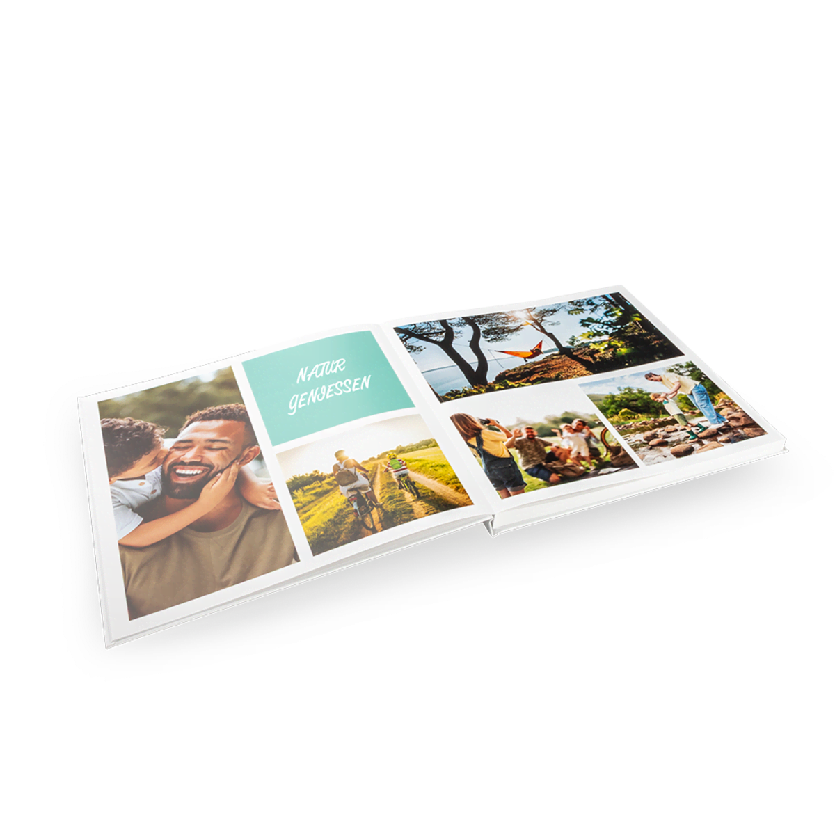 Premium Fotobuch 30x30 aufgeschlagen