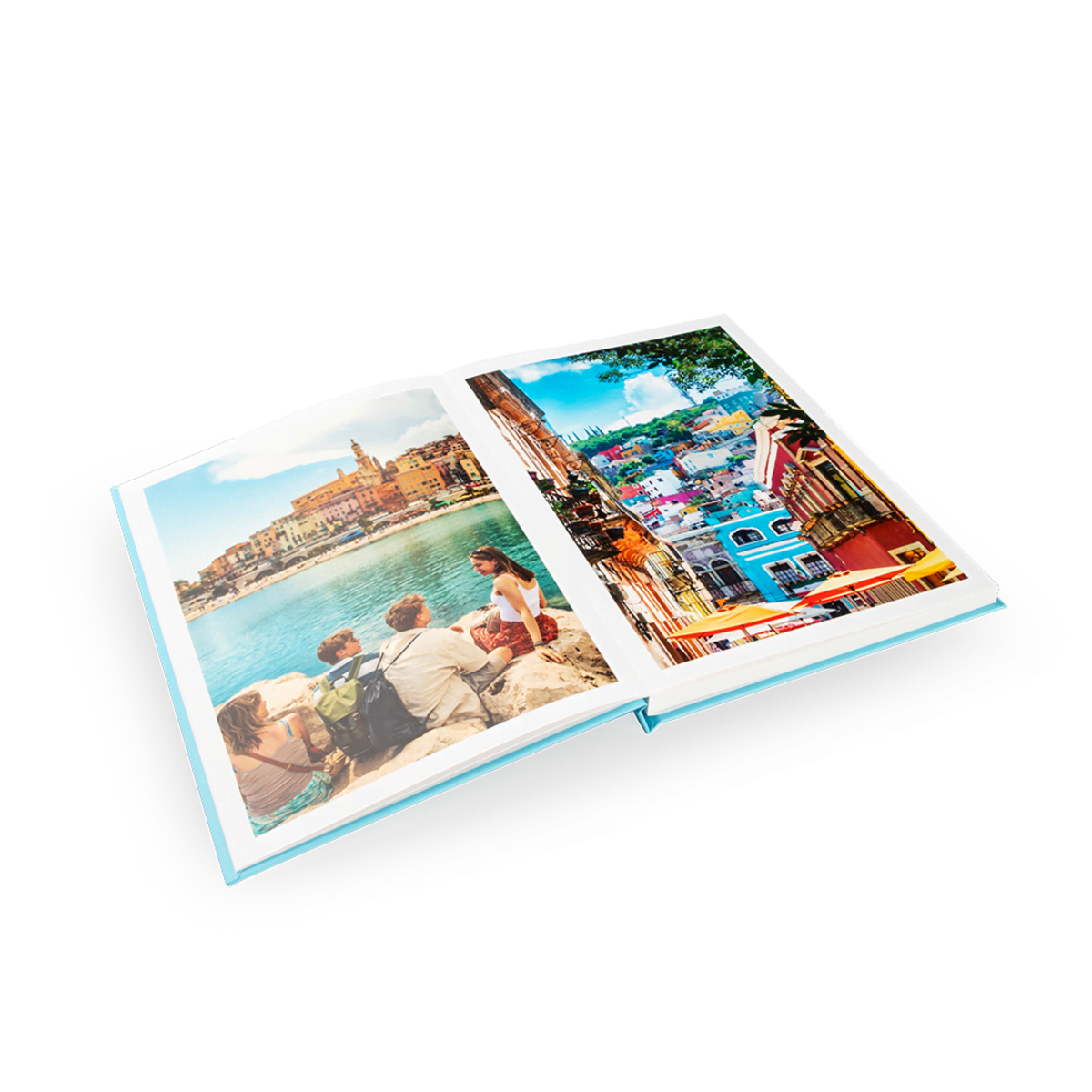 Premium Fotobuch A4 Hochformat aufgeschlagen