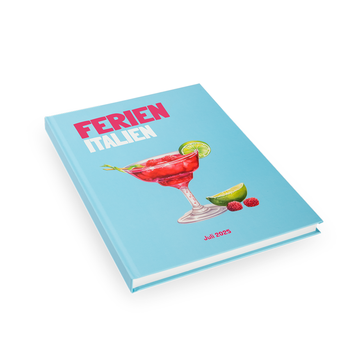 Premium Fotobuch A4 Hochformat mit Cocktailglas auf blauen Cover Premium Fotobuch A4 Hochformat mit Cocktailglas auf blauen Cover