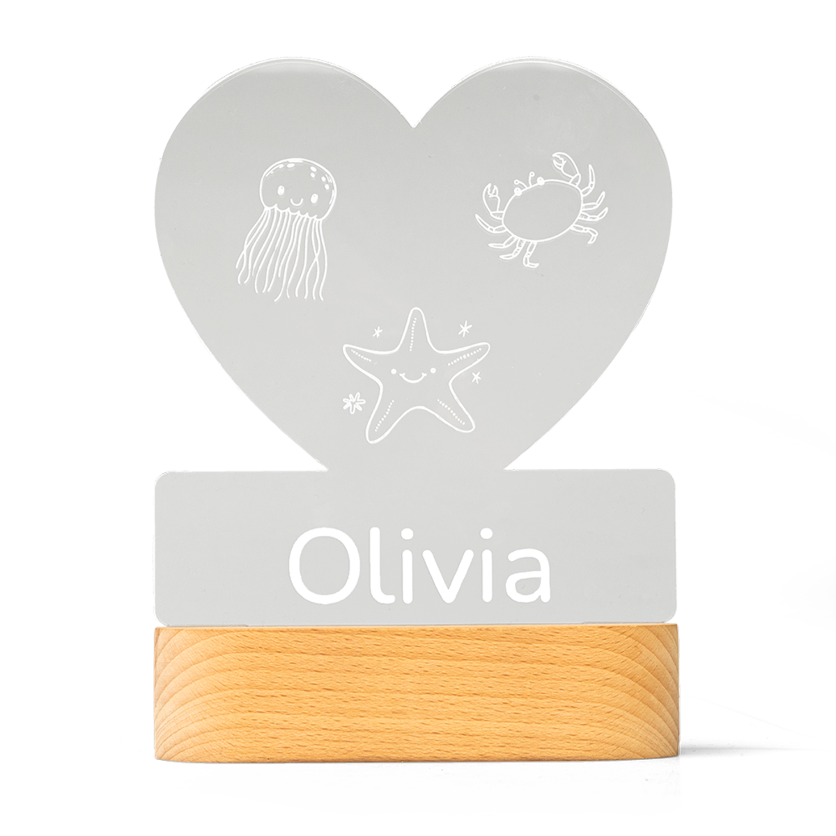 Personalisierte LED-Lampe Herz