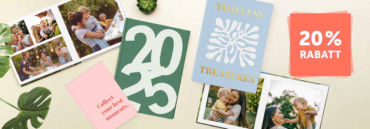 20 % Rabatt auf Fotobücher 20 % Rabatt auf Fotobücher