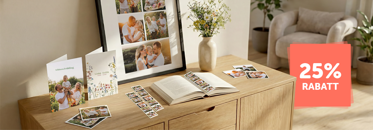 25 % Rabatt auf Fotos und Karten! 25 % Rabatt auf Fotos und Karten!