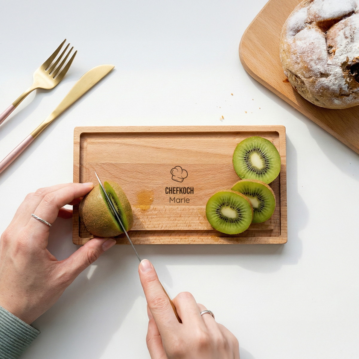 Servierbrett mit Gravur chefkoch