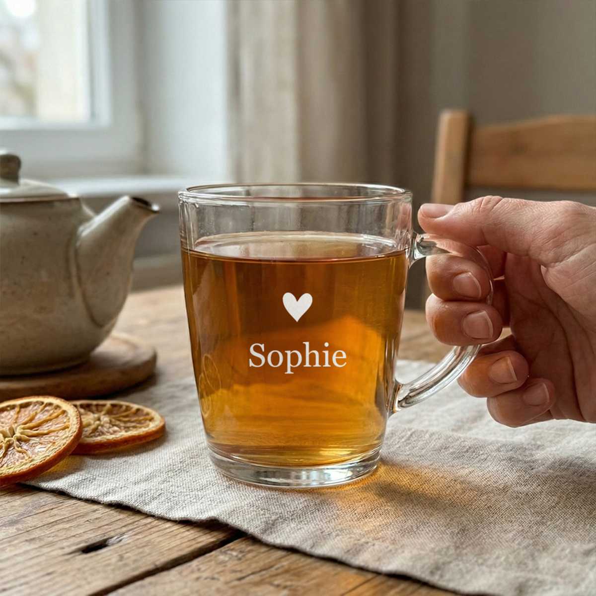 Teeglas mit Gravur „Sophie“ Teeglas mit Gravur „Sophie“