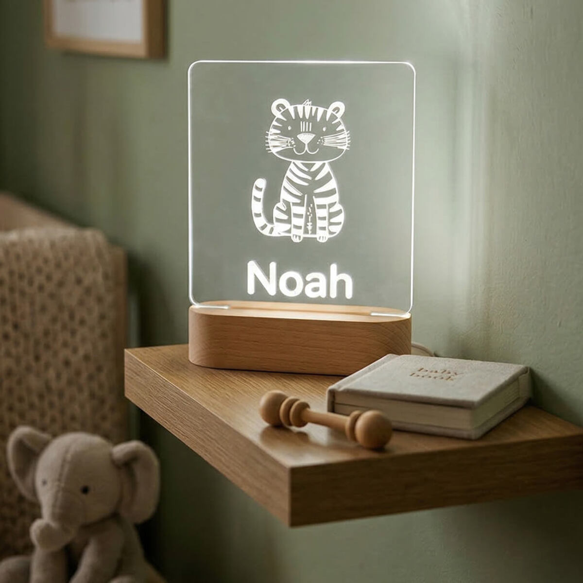 LED-Lämpchen mit Tiger Noah