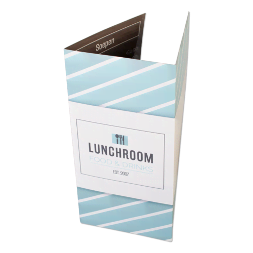 Menukaart A4 drieluik voorkantboven Menukaart A4 drieluik voorkantboven