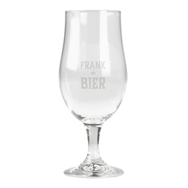 Laat je eigen bierglas graveren met naam! Laat je eigen bierglas graveren met naam!