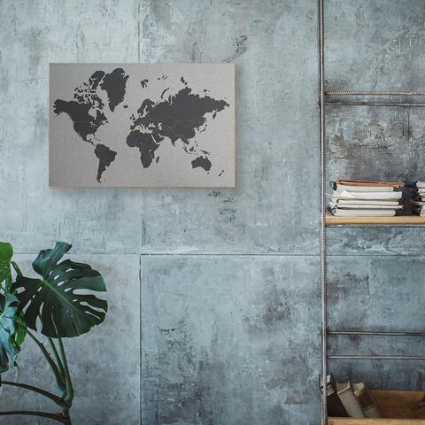 Wereldkaart op muur