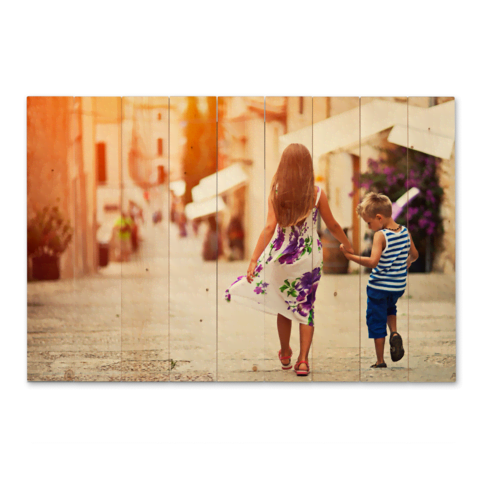 Foto op hout ontwerpen