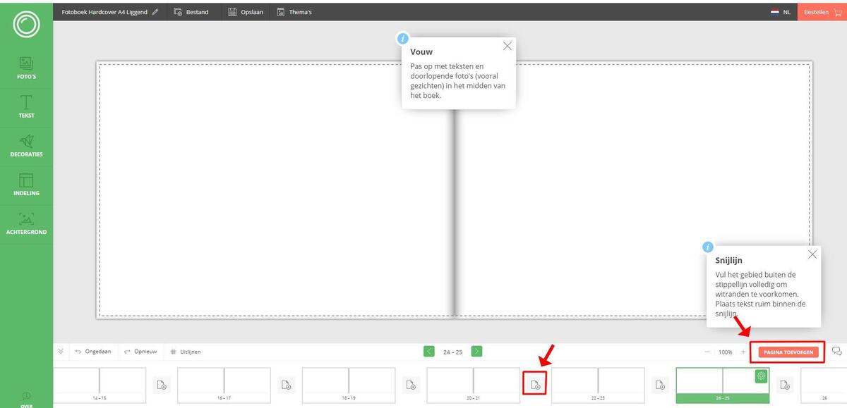 Extra pagina toevoegen Online Editor Extra pagina toevoegen Online Editor