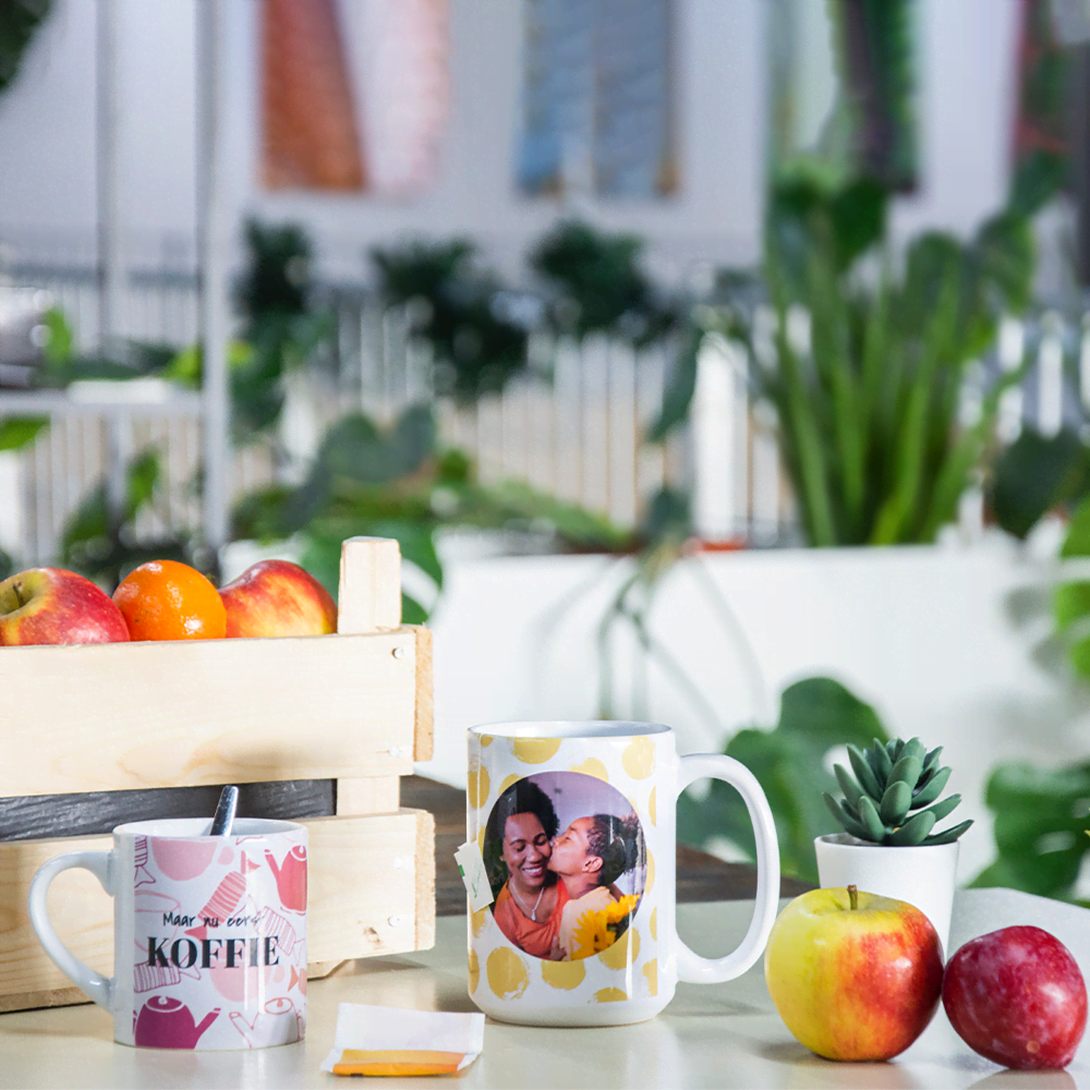 Mok ontwerpen met eigen foto's en teksten