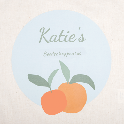 Katoenen tas bedrukken detail