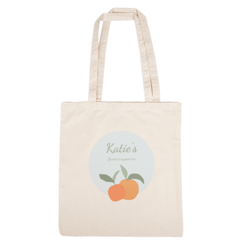 Katoenen tas met gekleurde hengsels Katoenen tas met gekleurde hengsels