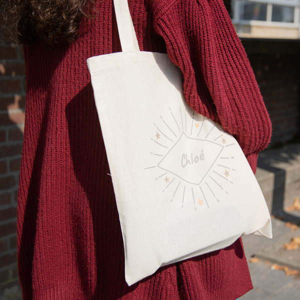 Katoenen tas met naam sale
