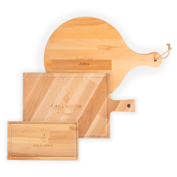 Planken met naam graveren