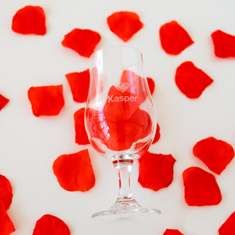 Romantisch cadeau voor hem bierglas