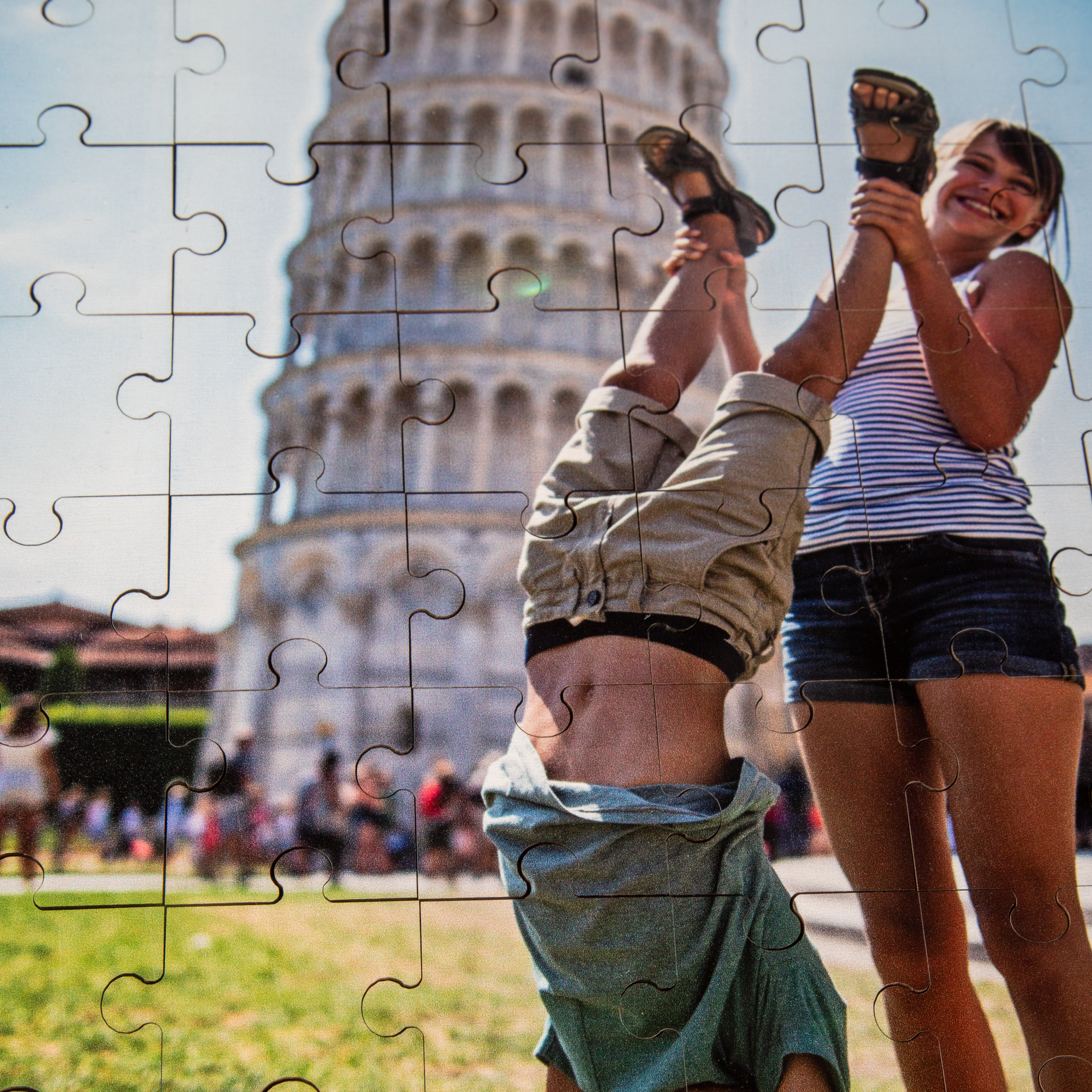 Houten fotopuzzel met eigen foto (detail)