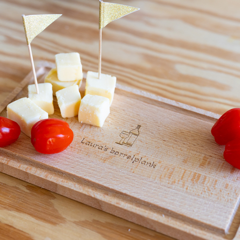 Bedankt cadeau voor haar borrelplank