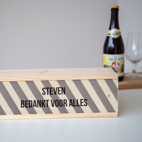 Bedankt cadeau voor hem bierkist