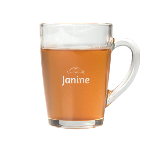 Theeglas graveren met tekst Theeglas graveren met tekst